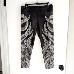 Werkshop Tentacles black & white triathlon capri leggings XL octopus kraken